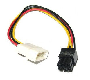 显卡供电线 大4P转6P供电 D口转显卡6口电源