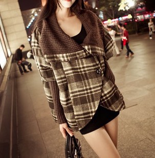 复古时尚街头格子...