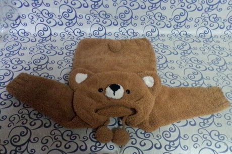 纯手工编织<em>儿童毛衣</em> <em>卡通</em> 小熊帽衫 爱尚编织吧