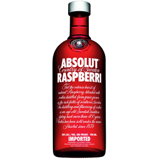  【洋酒】ABSOLUT RASPBERRI 瑞典绝对红莓伏特加750ml