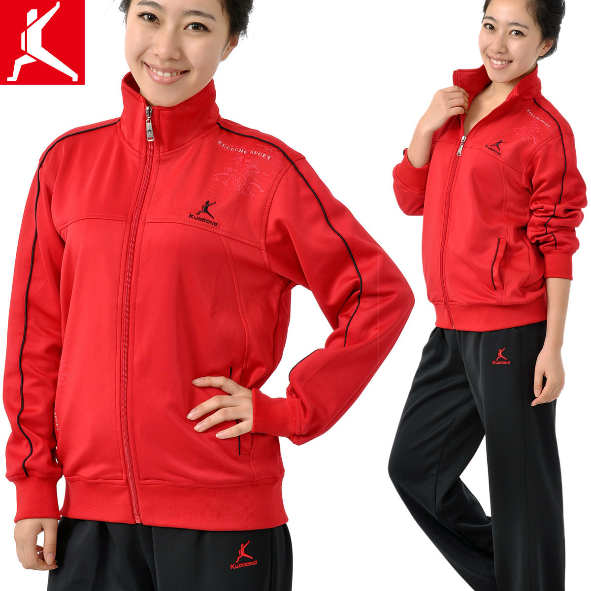 阔动正品新款中老年运动套装 女款 秋 加肥加大运动服 大码运动装