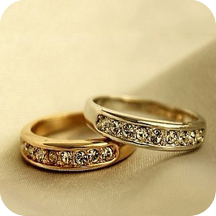  满35包邮 OD0073 呛口小辣椒同款 时尚小巧单圈碎钻戒指 尾戒 女