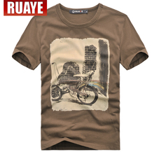 ruaye2012夏装新款韩版男士休闲简约元素印花短袖t恤男R21T31