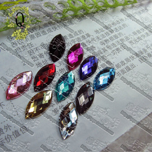  diy手机壳贴钻材料包 亚克力平底钻马眼形7*15MM 衣服装辅料亮片