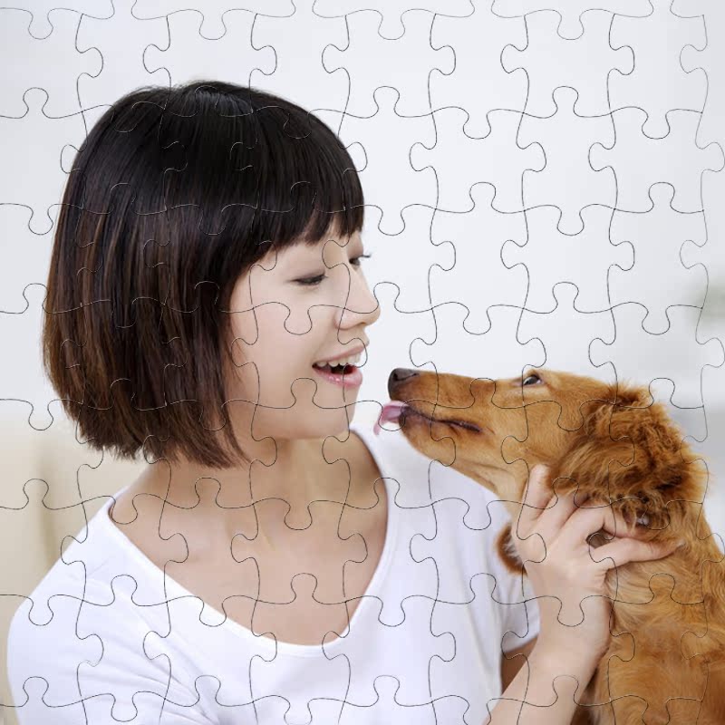 包邮送框个性定制拼图照片diy定做拼图16寸A