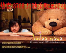 热卖9788只 原装韩国恋人1.6米棕色林嘉欣大抱熊（带真仿对比图） 253.30元