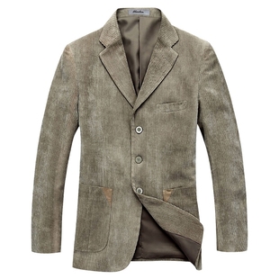  春装新款 Abanlon正品 英伦风灯芯绒男士外套条绒西服 休闲服