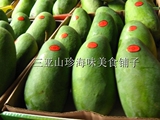 海南水果 三亚新鲜芒果 青皮芒果王 青芒 肉甜汁多 (10斤...