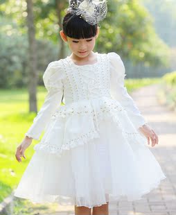  新款韩版秋冬季儿童公主裙 女大童装连衣裙 婚纱裙礼服裙105