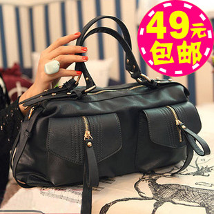 包邮！2012夏季新款韩版女包 单肩手提包 斜挎包 机车包复古包包