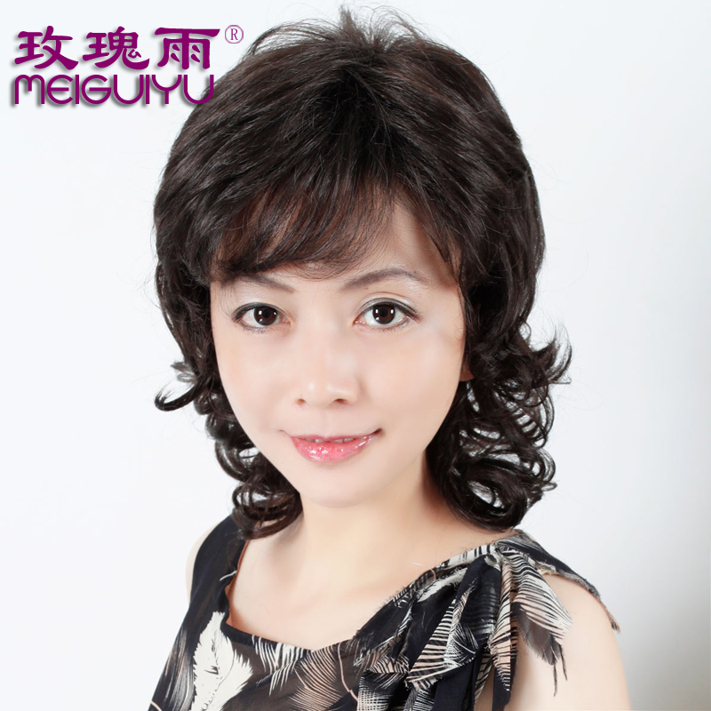 Rose Rain fashion mom Long curly hair Wig Big wave Long fluffy Middle and old age Wigin the Hair Care/Wig , Wig , Whole wig category - from Buy2taobao.com to provide professional Taobao agent buy service