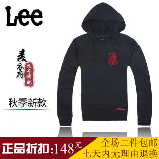  12新款正品 Lee 运动系列 男士 休闲 套头 连帽卫衣 LMW002T04K99