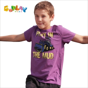  GOPLAY年新款儿童男童纯棉透气印花短袖T恤男孩t-shirt