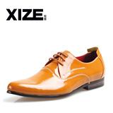 Xize 秋季新品高端男式商务正装皮鞋 透气真皮男鞋