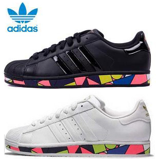 正品adidas三叶草毕加索男鞋女鞋情侣黑白板鞋G50963 G50964