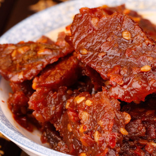  重庆特产零食 金角老四川香辣卤汁牛肉108g 牛肉干 特色小吃