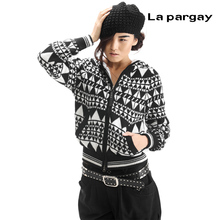 Lapargay纳帕佳正品羊毛连帽开衫毛衣外套女春装2012新款L274807