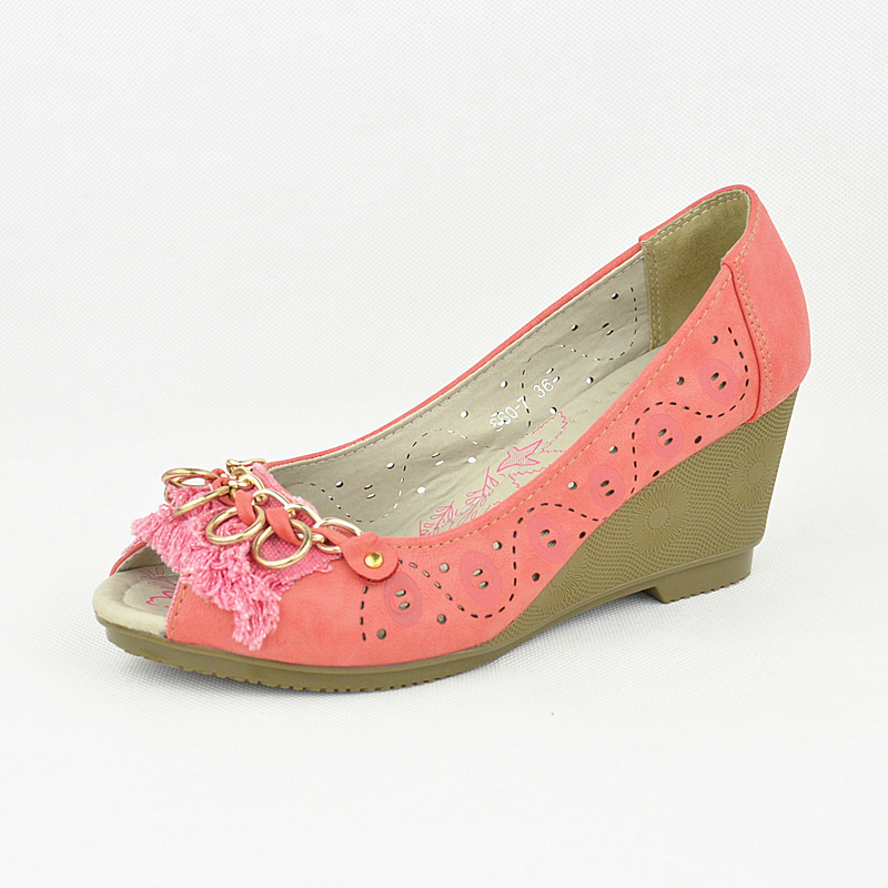 牛筋底坡跟单鞋...