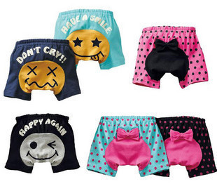  夏新款 表情印花儿童短裤/婴儿PP裤/纯棉大PP裤 三分裤 秒杀
