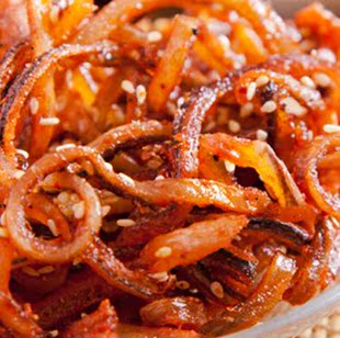  福客来零食-超级好吃 【鳗鱼丝】香辣孜然味--250克