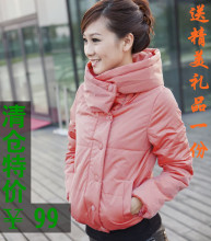 清仓特价2011秋冬新款韩版花苞领短款外套棉袄 休闲馒头领短棉衣