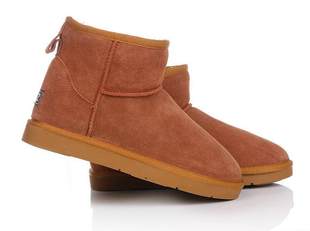  AUZ正品5854雪地靴纯牛皮短筒靴男雪地靴女靴 低筒牛筋底