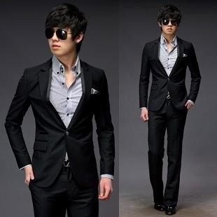 修身男士新郎礼服
