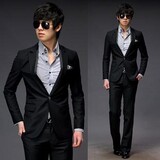 特价2011秋冬修身男士新郎礼服西服 韩版修身男西装时尚休闲套装