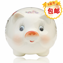景德镇 陶瓷小猪存钱罐 储蓄罐 创意礼品 可爱 招财进宝 有大号