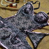 淘宝购物70A.<em>文胸</em>B7法国<em>m</em>*ster*l*dy格纹清新