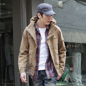  夹克 男7170136立领宽松型免烫处理品牌精品外贸时尚休闲罗纹底摆