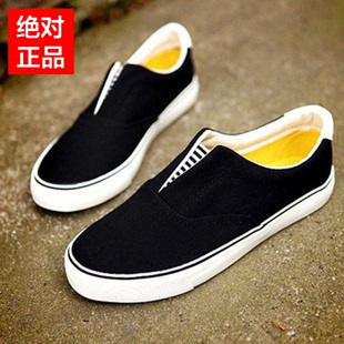  韩版潮流低帮一脚蹬懒人休闲鞋板鞋女情侣鞋套脚男款帆布鞋包邮
