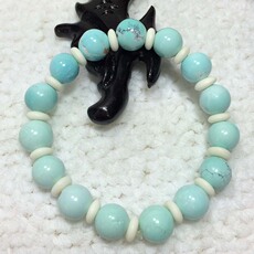 Украшения на руку 湖北天然 原矿绿松石手串 绿松石圆珠手链