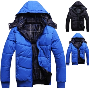  淘金币 凌众男装冬装新款棉衣男士式棉袄双面穿韩版修身棉服