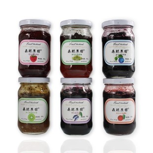  大兴安岭特产礼盒装 超越野生蓝莓果酱 果粒果酱 面包 包邮6*220g