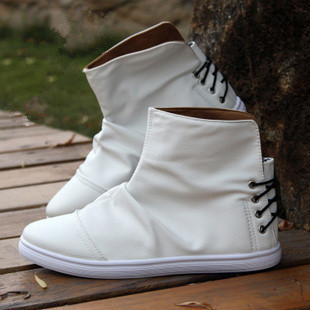  杂志时尚牛仔靴 潮流男靴子 男士高帮短靴 韩版新款男式皮鞋