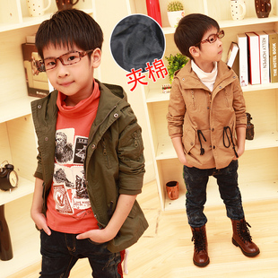  VIP韩版童装外套男 男童冬装小孩衣服儿童加厚夹棉风衣wt1216