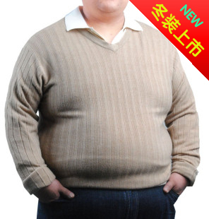 特价包邮肥佬<em>毛衣男士毛衣加大加肥</em>男款<em>V领</em>针