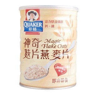  台湾QUAKER桂格 桂格即冲即食神奇麸片燕麦片700g