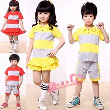 童装校服中小学生班服幼儿园园服英伦学院风日韩版运动短袖套装夏