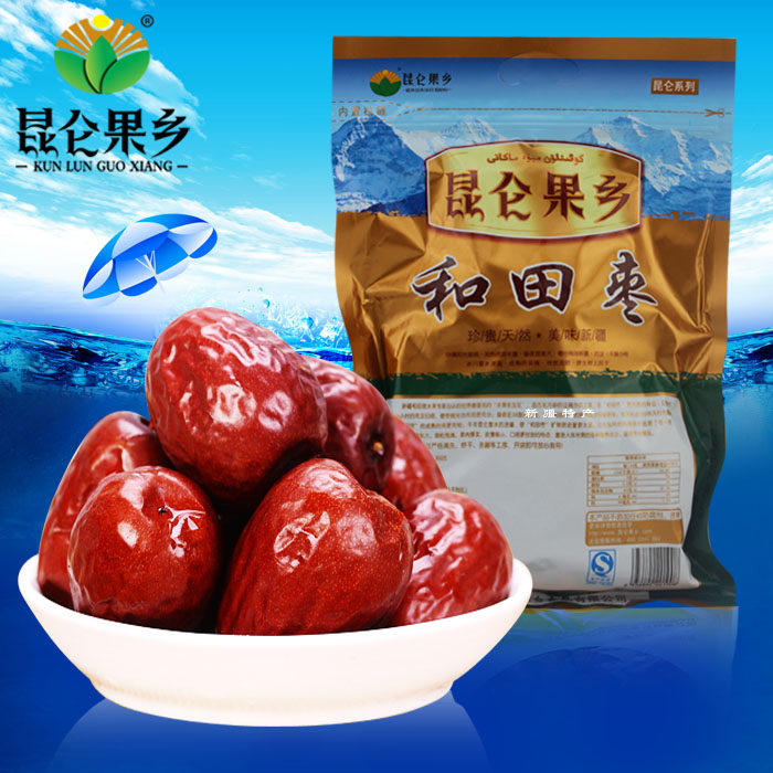 昆仑果乡 拍下15.9元 新疆特产红枣 和田大枣 免洗玉枣香枣子500g