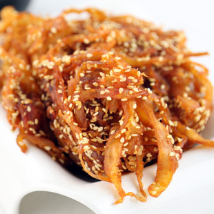  清之坊正品 特产零食 碳烤香辣麻辣鱿鱼丝 带香香的白芝麻 250g