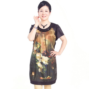  妈妈连衣裙中老年女装夏装中年女装秋冬丝绒中老年套裙妈妈装