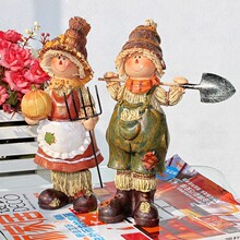 树脂工艺品家居摆设时尚现代简约结婚礼品家饰小摆 劳动夫妇 C款