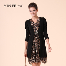 YINER音儿影儿 专柜正品2012春新百搭咖啡色毛织衫82106390包邮