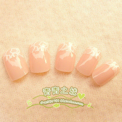 办公OL必备短指甲美甲贴片/假指甲假指甲贴片9.9元24片