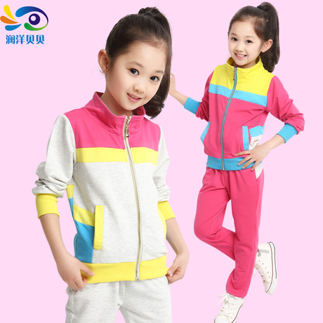 童装<em>女童</em>卫衣套装大<em>女童运动服</em>套装韩版春秋款