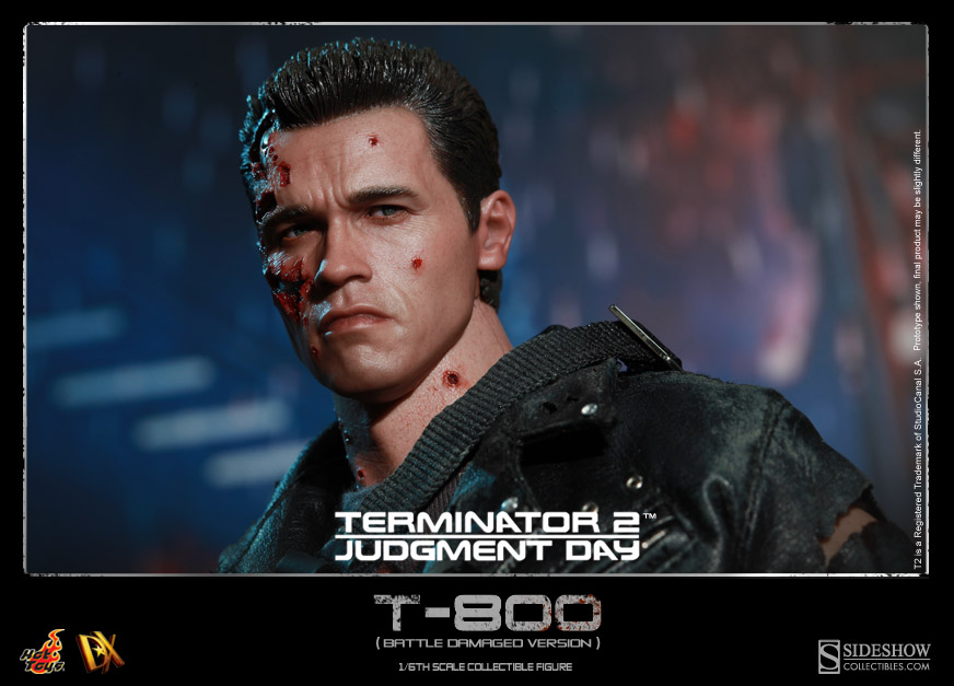 hottoys ht dx13 终结者2 t-800 战损版 t800 阿诺