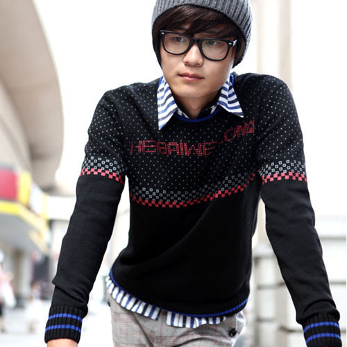 2010,雪花状滚边,圆领<em>毛衣</em>,套头,韩版,<em>毛衣</em>外套