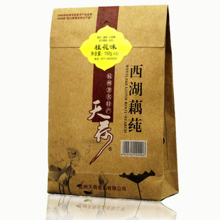  杭州特产 天荷藕莼 桂花味西湖藕莼150g精致包装 藕粉 速溶